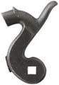 Hammer, percussion, left, 1.65" throw, wax cast steel, as cast
